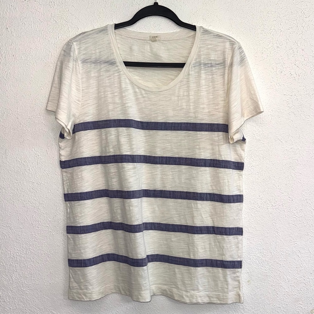 J. Crew Women’s Heathered Striped Tee Size Large
